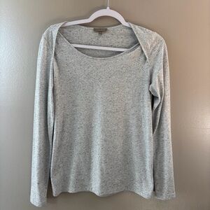 Lilla P Heather Gray Long Sleeve Tee